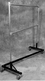 Heavy Duty Z-Rack 5 ft. Double Rail Garment Rack Orange