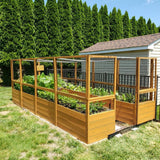 Outdoor Living Today 8 ft. x 16 ft. Cedar Garden in a Box with Deer Fencing RB816DFO