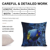 Cushion Pillow Cover Ocean Sea Starfish Zippered Pillow Cover Underwater Sea World Fish Nautical Ocean Throw Pillow Covers 18×18 Pillows for Couch Sofa Patio Furniture Home Decor