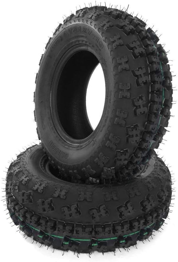 Autoforever 21X7-10 Front ATV Tires 21 7 10 4ply Tubeless, Set of 2 Pcs