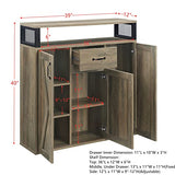 , Server in Rustic Oak Finish DN01027 Servers, Sideboards & Buffets