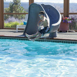 S.R. Smith 698-209-58124 Cyclone Right Curve Swimming Pool Slide, Gray Granite