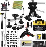 Super PDR Paintless Dent Repair Kit, Black Dent Remover Tool Auto Body Dent Removal Kit with Double Pole Bridge Dent Puller for Auto Body Tools