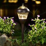 Solpex 4pack high Lumen Solar Pathway Lights??Metal Solar Path Lights??2 Bright LED??Waterproof IP65 Auto On/Off Solar Garden Lights for Walkway Driveway Yard